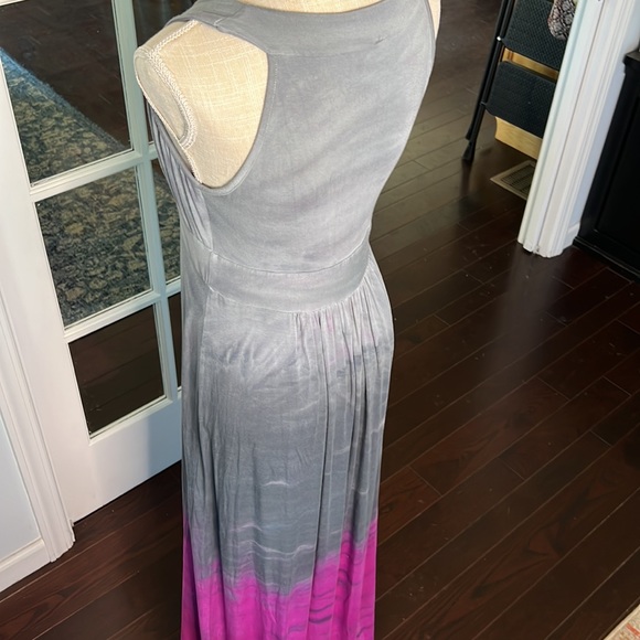 PINK LOTUS tank maxi dress size S, pink and grey ombre - Picture 6 of 10